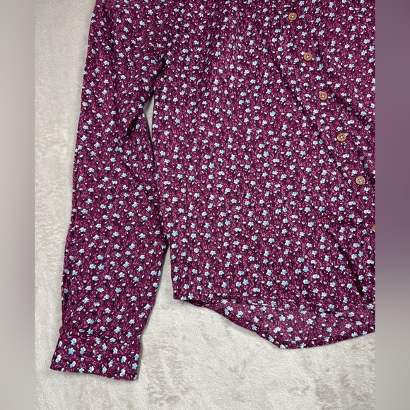 Anthropologie Maeve Purple Blue White Ditzy
Calico Floral Print Button Top 6 - Picture 3 of 16